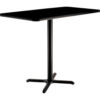 Interion® Bar Height Breakroom Table 48""L x 30""W x 42""H Black