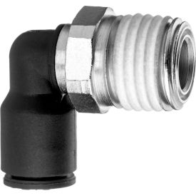 Push to Connect Tube Fitting - Nylon - 90 Degree Elbow Adapter - 3/8"" Tube OD x 3/8"" NPT Male