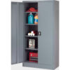 Global Industrial™ Steel Storage Cabinet Recessed Handle 36""W x 18""D x 72""H Gry Unassembled