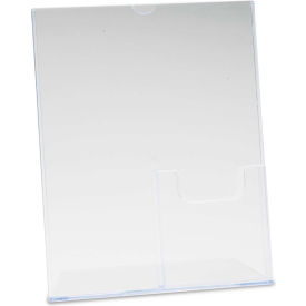 deflect-o 590501 Superior Image Sign Holder w/Pocket 8-1/2""W x 11""H Clear