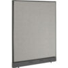 Interion® Non-Electric Office Partition Panel with Raceway 48-1/4""W x 46""H Gray