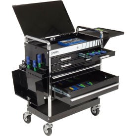 Sunex® Tools Professional 5-Drawer Black Tool Cart W/ Locking Top 27""H