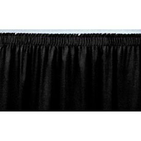 8'L Shirred-Pleat Skirting for 8""H Stage - Black