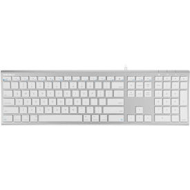 Macally Aluminum Ultra Slim USB Wired Keyboard for Mac & PC