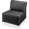 Lorell® Middle Leather Guest Seating - Fuze Modular Series