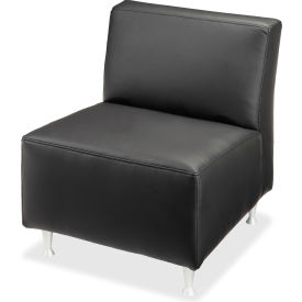 Lorell® Middle Leather Guest Seating - Fuze Modular Series