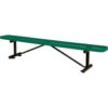 Global Industrial™ 8' Outdoor Steel Flat Bench Expanded Metal Green