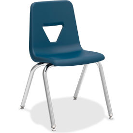 Lorell® 18"" Stacking Student Chair - Navy - 4/Pack