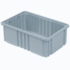 Global Industrial Plastic Dividable Grid Container 10-7/8""L x 8-1/4""W x 3-1/2""H Gray