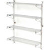 Nexel® Chrome Wall Mount Wire Shelving 36""W x 14""D x 63""H 4 - Shelf Starter