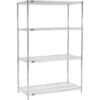 Nexel® 4 Shelf Chrome ESD Wire Shelving Unit Starter 48""W x 14""D x 86""H