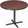 Interion® 36"" Round Bar Height Restaurant Table Mahogany