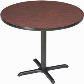 Interion® 36"" Round Bar Height Restaurant Table Mahogany