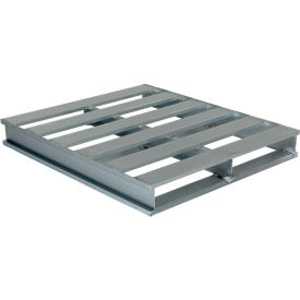 Rackable & Stackable Open Deck Pallet Aluminum 2-Way Entry 48"" x 40"" 6000 Lb Static Capacity