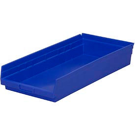 Global Industrial™ Plastic Nesting Storage Shelf Bin 11-1/8""W x 23-5/8""L x 4""H Blue