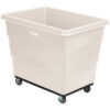 Global Industrial™ Plastic Bulk Box Truck 16 Bushel Steel Chassis Base White