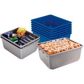 Quantum QuanTub Nesting Tote TUB12419-9 - 24-1/2 x 19 x 9-1/2 USDA FDA Approved Blue