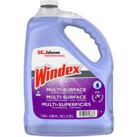 Windex Multi-Surface Ammonia Free Streak-Free Cleaner 128 oz Refill Bottle 4/Case - 697262
