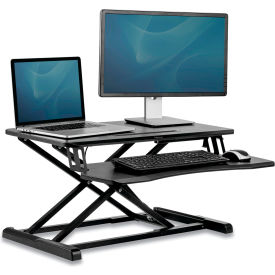 Fellowes® Corsivo Sit-Stand Workstation 31-1/2"" x 24-1/4"" x 16"" Black