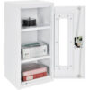 Global Industrial™ Clear View Storage Cabinet 13-3/4""W x 12-3/4""D x 30""H Assembled Off White
