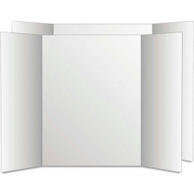Royal Eco Brites® Too Cool Tri-Fold Poster Board 28"" x 40"" White/White 12/Carton