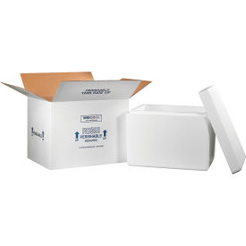 Foam Insulated Shipping Kit 21-1/4""L x 15-1/2""W x 15-1/2""H White