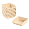 Global Industrial™ Plastic Nesting Storage Shelf Bin 11-1/8""W x 11-5/8""L x 4""H Beige