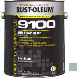 Rust-Oleum 9100 System 340 VOC DTM Epoxy Mastic Aluminum Gallon Can - 9115402