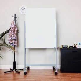 Global Industrial™ Mobile Glass Board - 36""W x 48""H