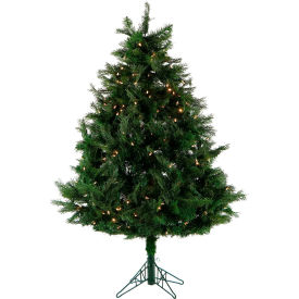 Fraser Hill Farm Artificial Christmas Tree - 5 Ft. Northern Cedar Teardrop - Clear LED Lights