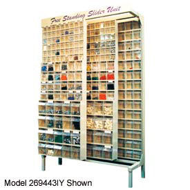 Quantum Gondola QS-305-36 Free Standing Slider System With 36 Bins White