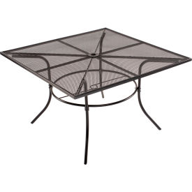 Global Industrial™ 48"" Square Outdoor Caf Table Steel Mesh Black