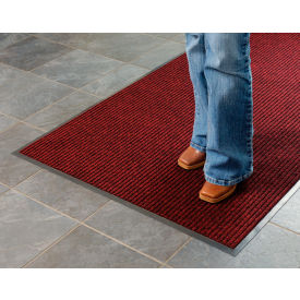 Apache Mills Brush & Clean™ Entrance Mat 3/8"" Thick 4' x 6' Burgundy
