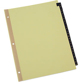 Universal® Deluxe Preprinted Simulated Leather Tab Dividers 25-Tab A - Z 11"" x 8.5"" Buff