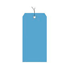 Shipping Tags Pre Wired #8 6-1/4""L x 3-1/8""W Dark Blue 1000/Pack