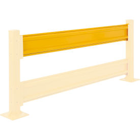 Global Industrial™ Protective Steel Guard Rail 10'L Yellow