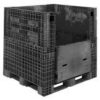 Buckhorn BN4845442010000 Folding Bulk Shipping Container - 48""L x 45""W x 44""H  2000 Lb. Cap. Black