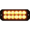 Buyers LED Rectangular Amber Strobe Light 12-24VDC - 12 LEDs - 8891700