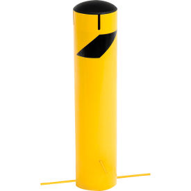 Global Industrial™ Pour-In-Place Bollard W/Removable Cap & Chain Slots 5.5''D x 24''H