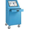Global Industrial™ Mobile LCD Console Computer Cabinet Blue