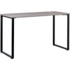 Interion® Open Plan Standing Height Desk - 60""W x 24""D x 40""H - Gray Top with Black Legs
