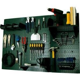 Wall Control Pegboard Standard Tool Storage Kit Green/Black 48"" X 32"" X 9""