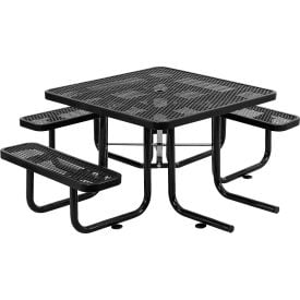 Global Industrial™ 46"" Square Picnic Table Wheelchair Accessible Black