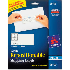 Avery® Repositionable Shipping Labels for Laser Printers 2 x 4 White 250/Box