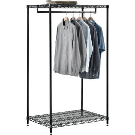 Free Standing Clothes Rack - 2 Shelf - 36""W x 24""D x 63""H - Black