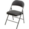Interion® Folding Chair Fabric Black