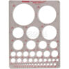 Chartpak 1204I Templates Circles 7"" x 11 1/4"" Smoke