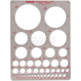 Chartpak 1204I Templates Circles 7"" x 11 1/4"" Smoke