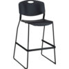 Lorell® Heavy-Duty Bistro Stacking Chairs - Black - Set of 2