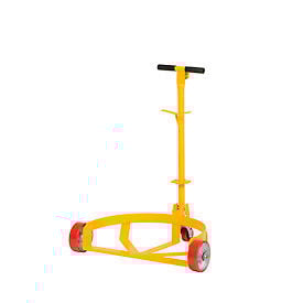 Vestil Low-Profile Drum Caddy with Bung Wrench Handle Polyurethane Wheels